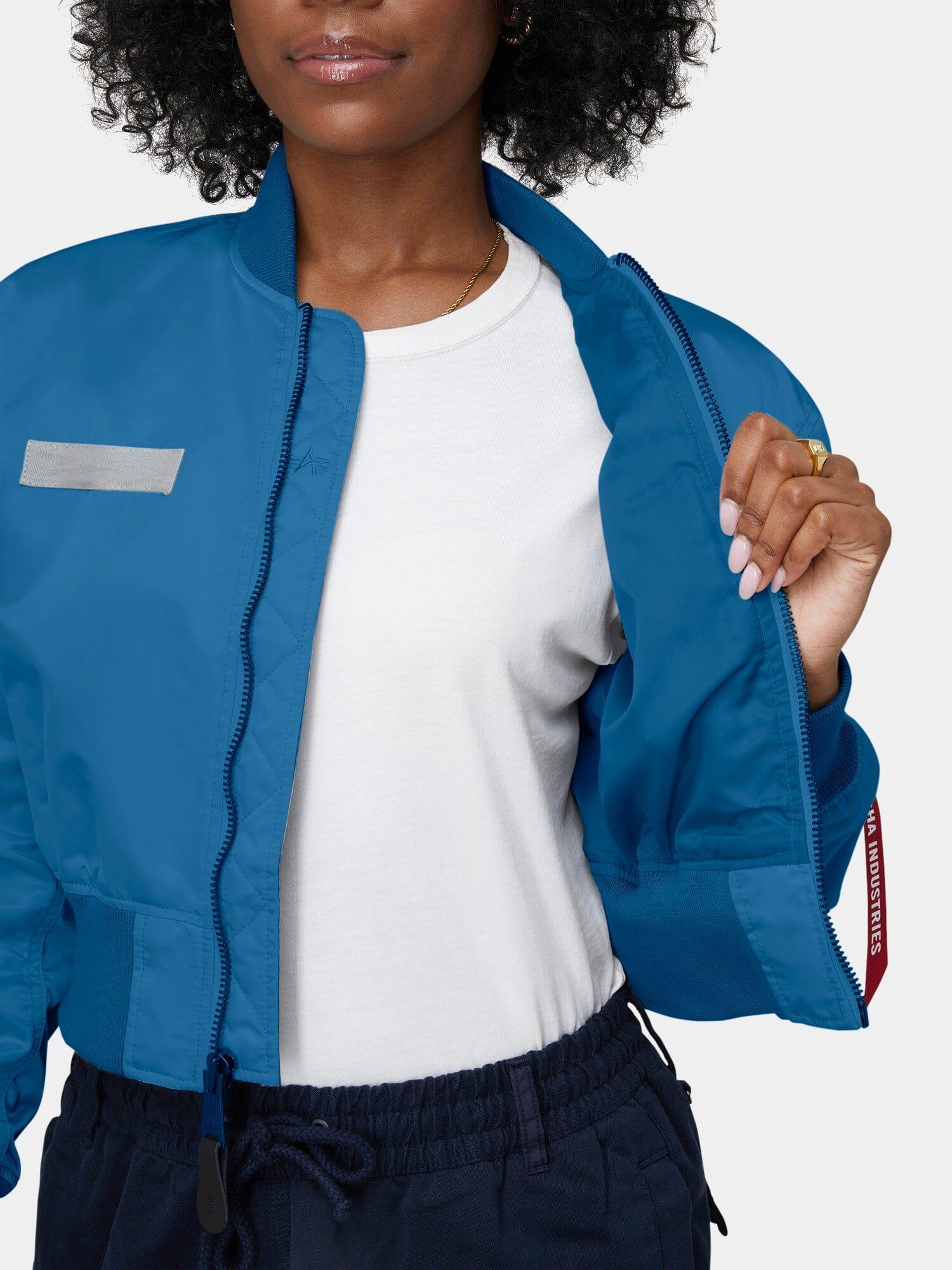 L-2B CROPPED GEN II BOMBER JACKET WOMENS - BLUE GRAY / M Product Image