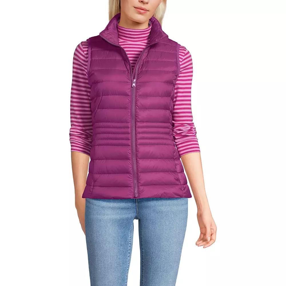 Women's Lands' End Wanderweight Packable Down Vest,  Product Image