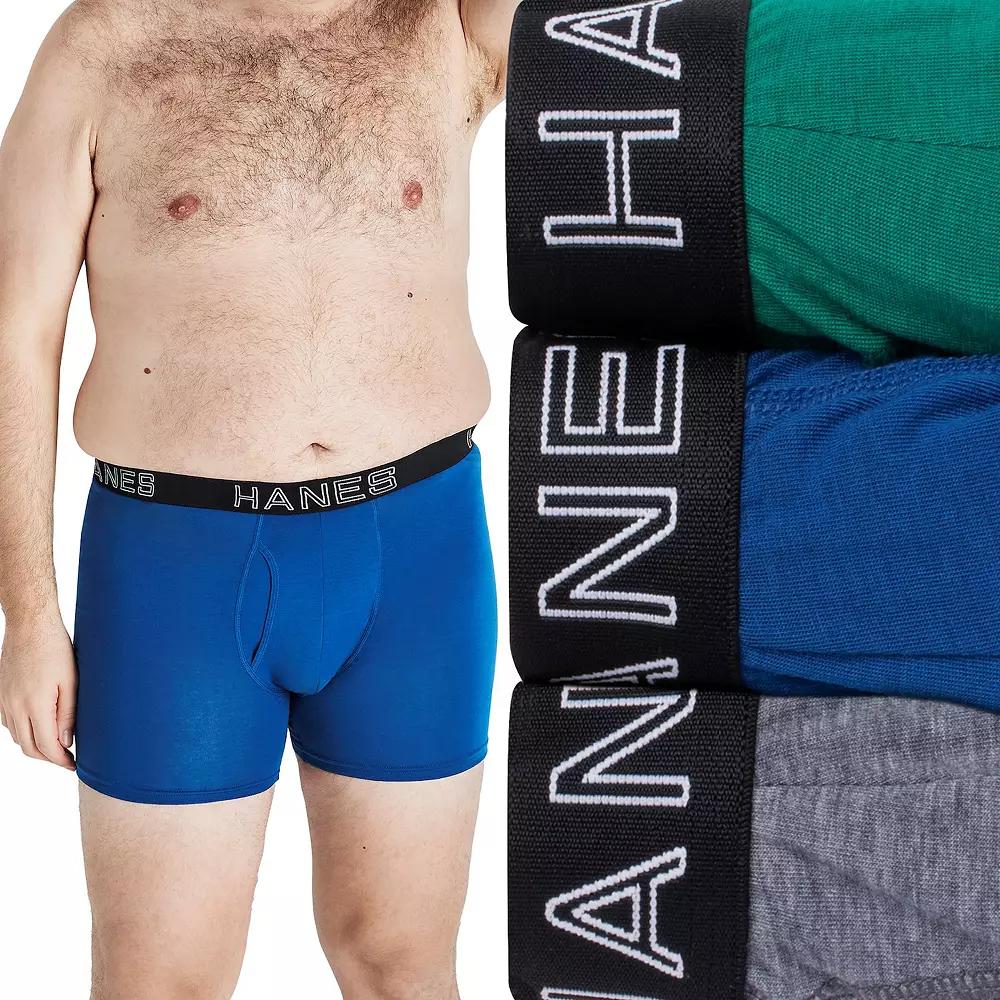 Big & Tall Hanes® 3 Pack Ultimate Big Man Comfort Flex Fit Total Support Pouch Boxer Brief Underwear, Men's,  Product Image