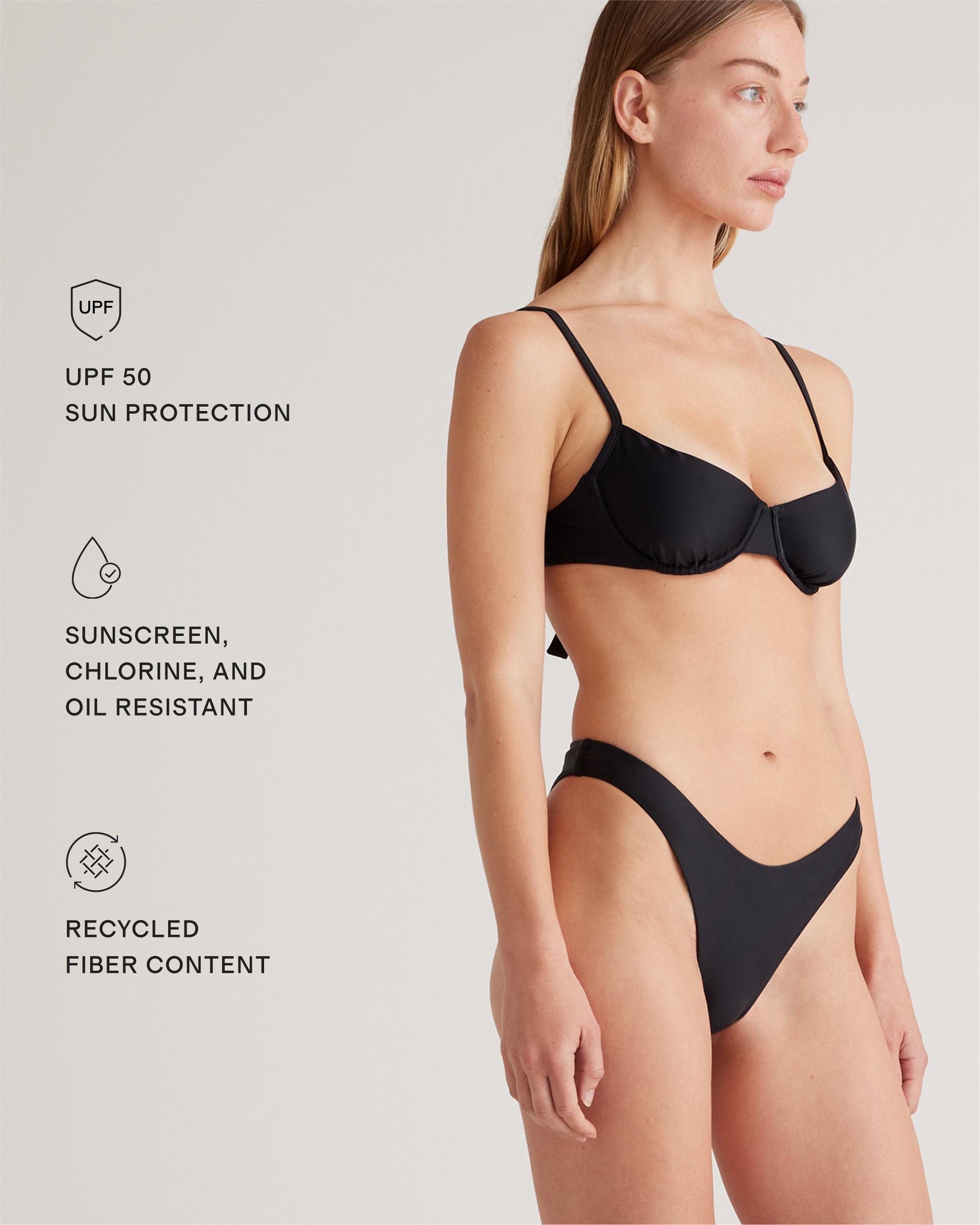 Quince | Women's Italian High-Leg Bikini Bottom Size XL, 78% Recycled Polyamide, 22% Spandex Product Image