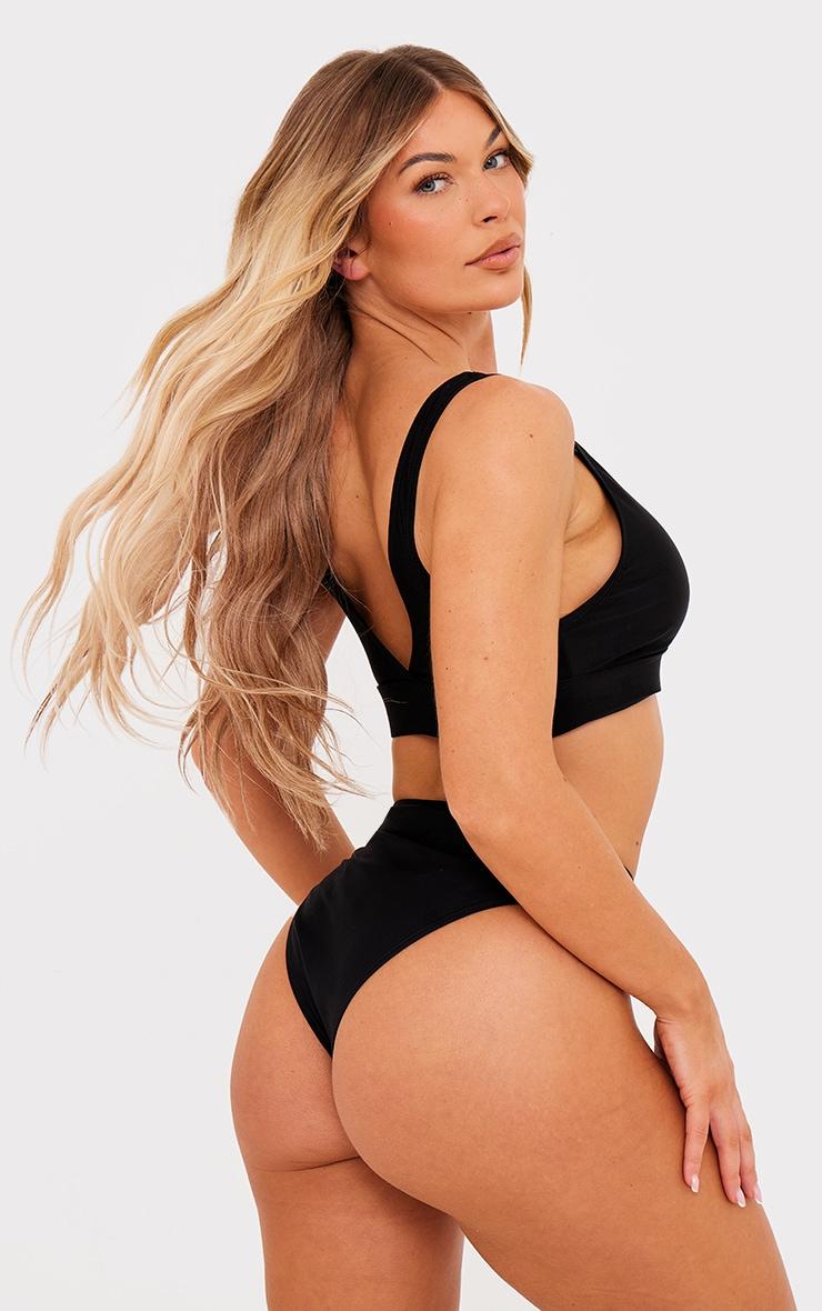 Black Plunge Mix & Match Bikini Top Product Image