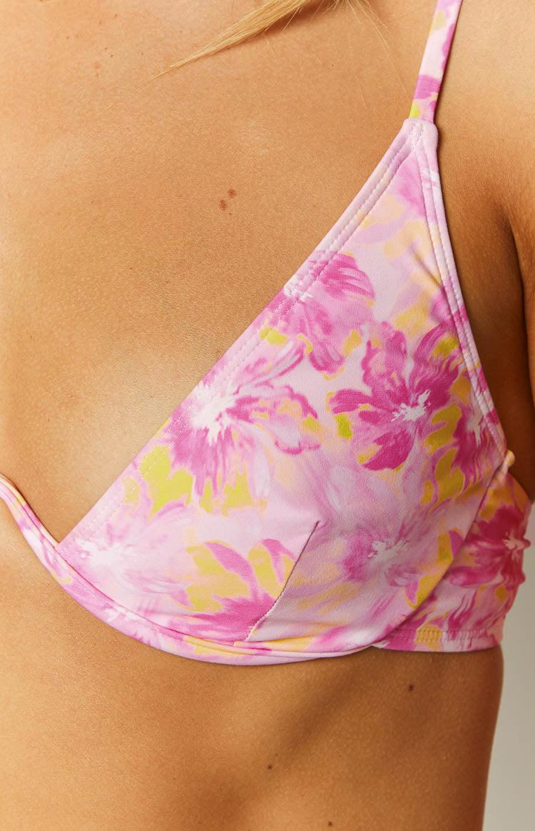 9.0 Swim Montego Pink Hibiscus Bikini Top Baby Product Image