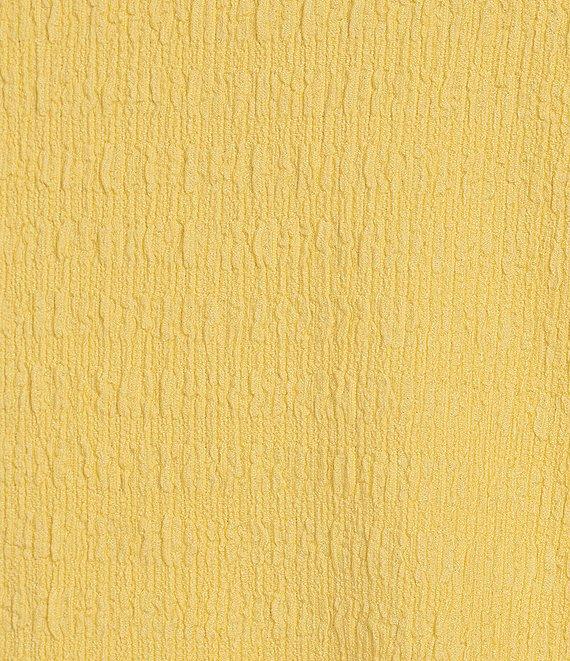 Allison Daley 3/4 Sleeve Keyhole Neck Tie Hem Seersucker Knit Top Product Image