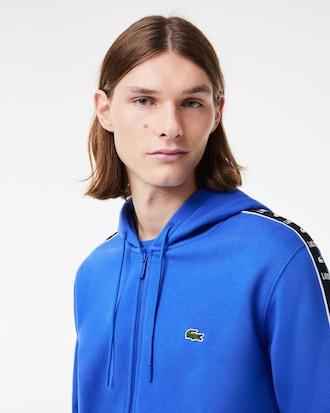 Men's Logo Stripe Zip-Up Hoodie Product Image