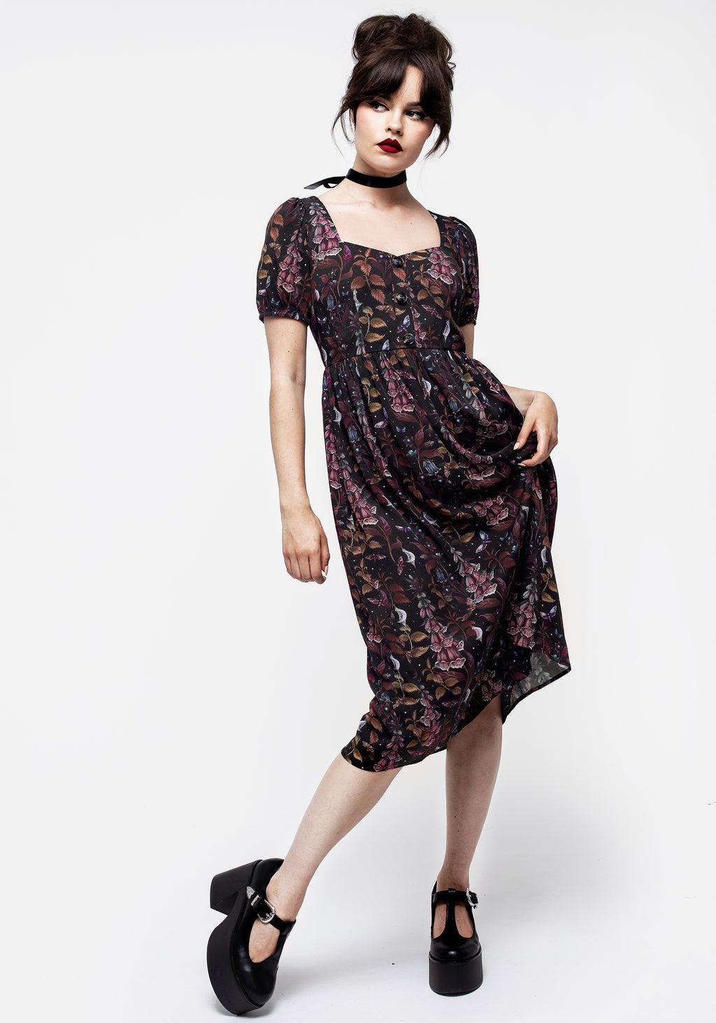 Foxglove Button Detail Midi Dress Product Image