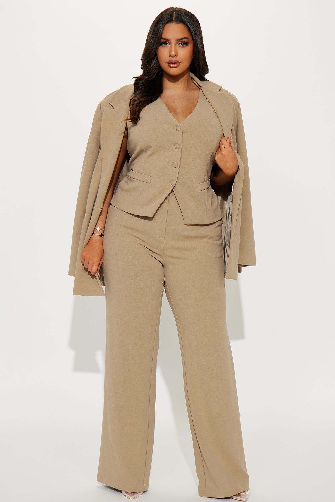 Core Competency 2 Piece Blazer - Taupe Product Image