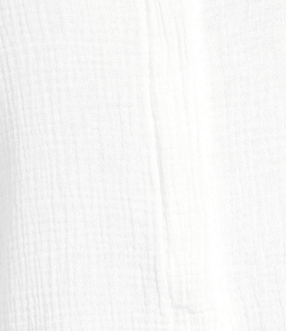 Bryn Walker Joe Cotton Gauze Banded Collar 3/4 Dolman Sleeve Button Front Shirt Product Image