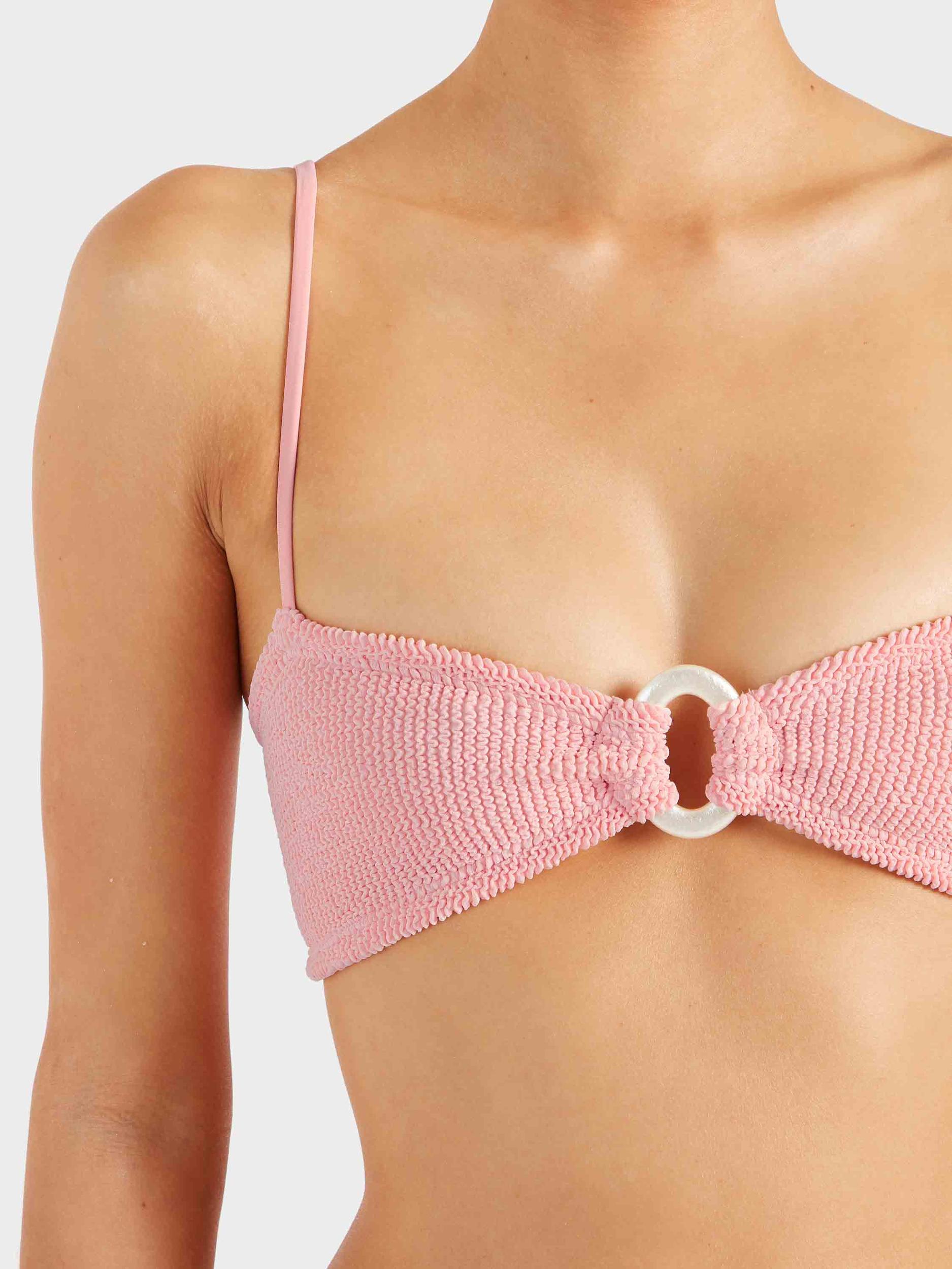 Misty Bikini With Pearly Hoop - Peach Product Image