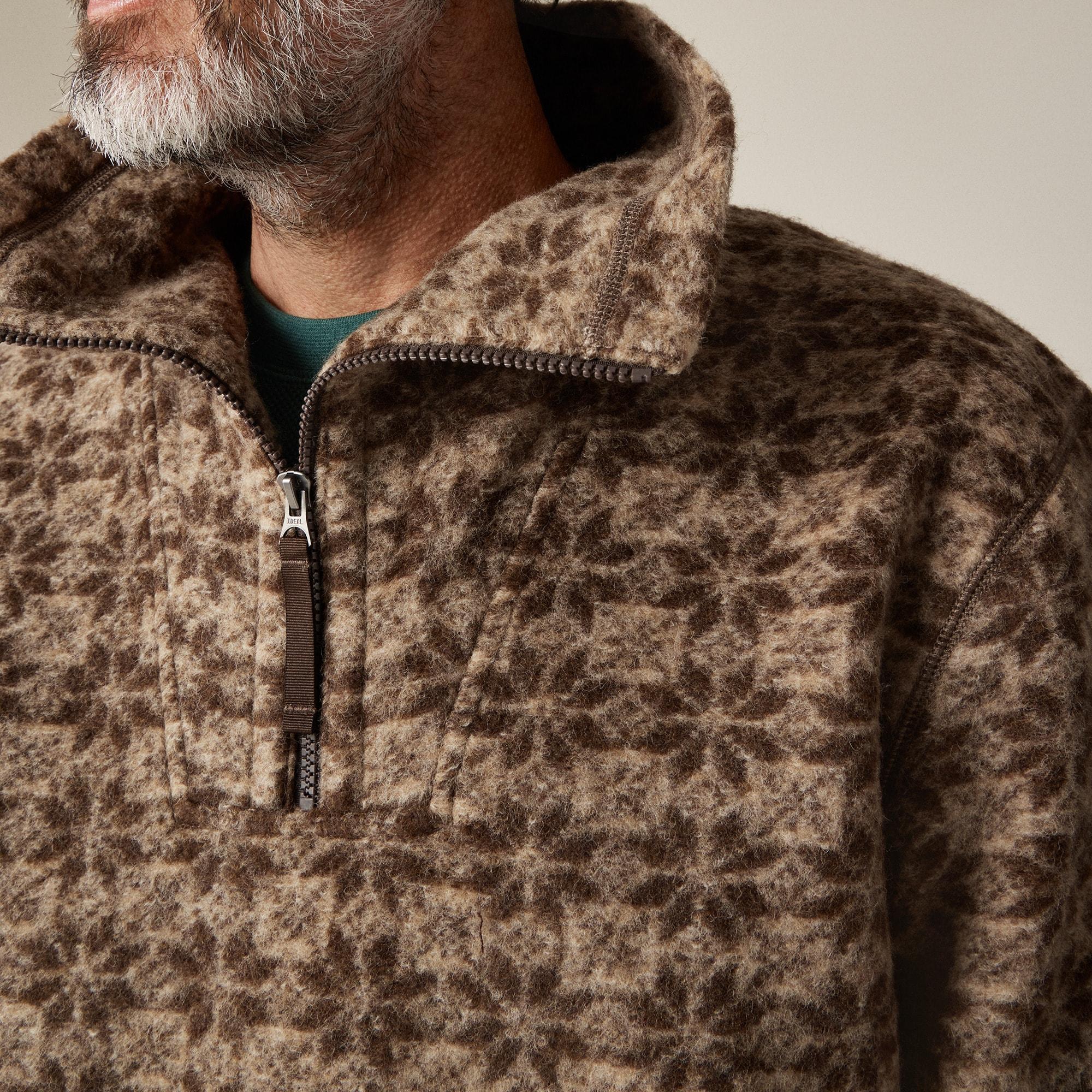 Wool-blend sherpa fleece half-zip pullover Product Image