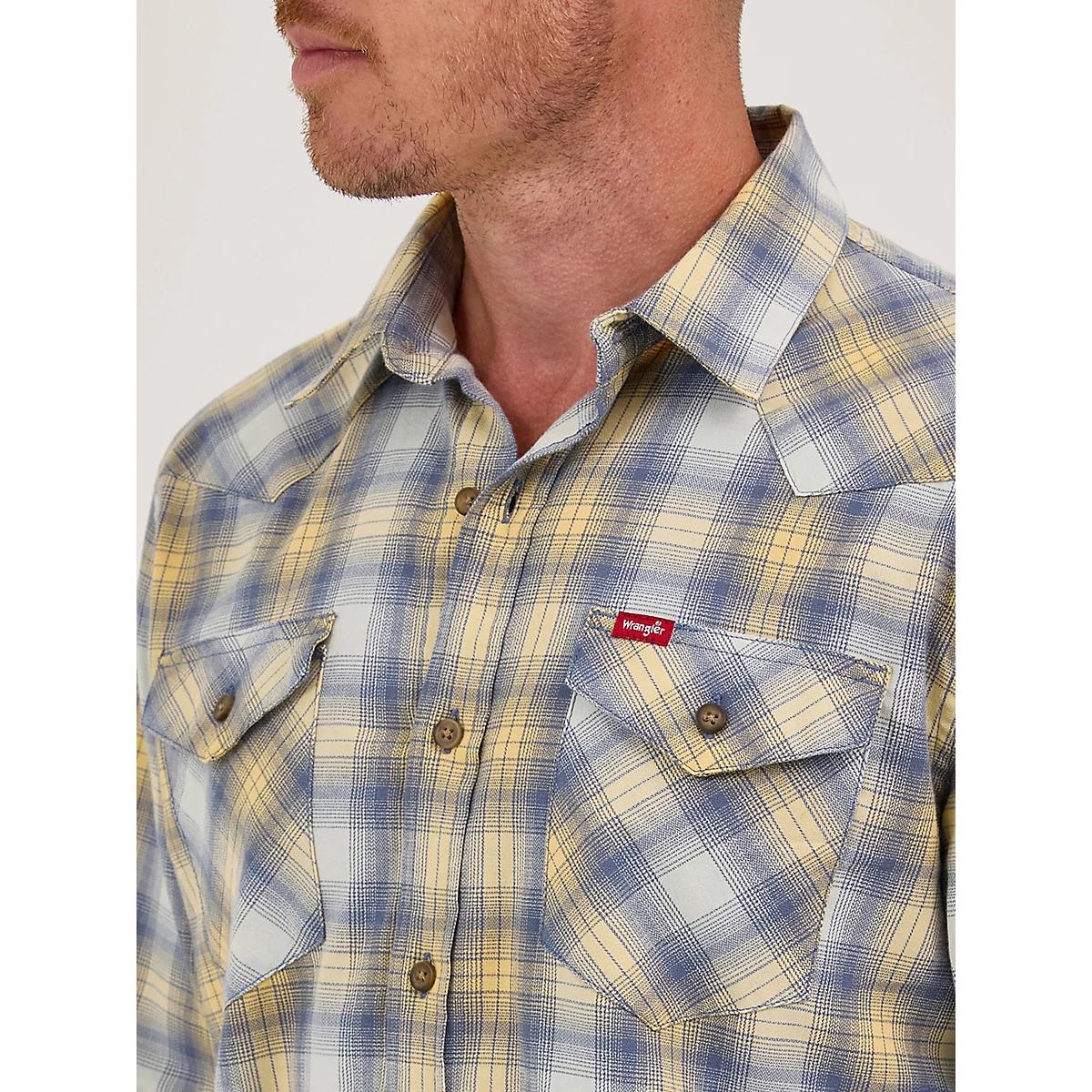 Men's Plaid Broken Twill Shirt in Sky Product Image