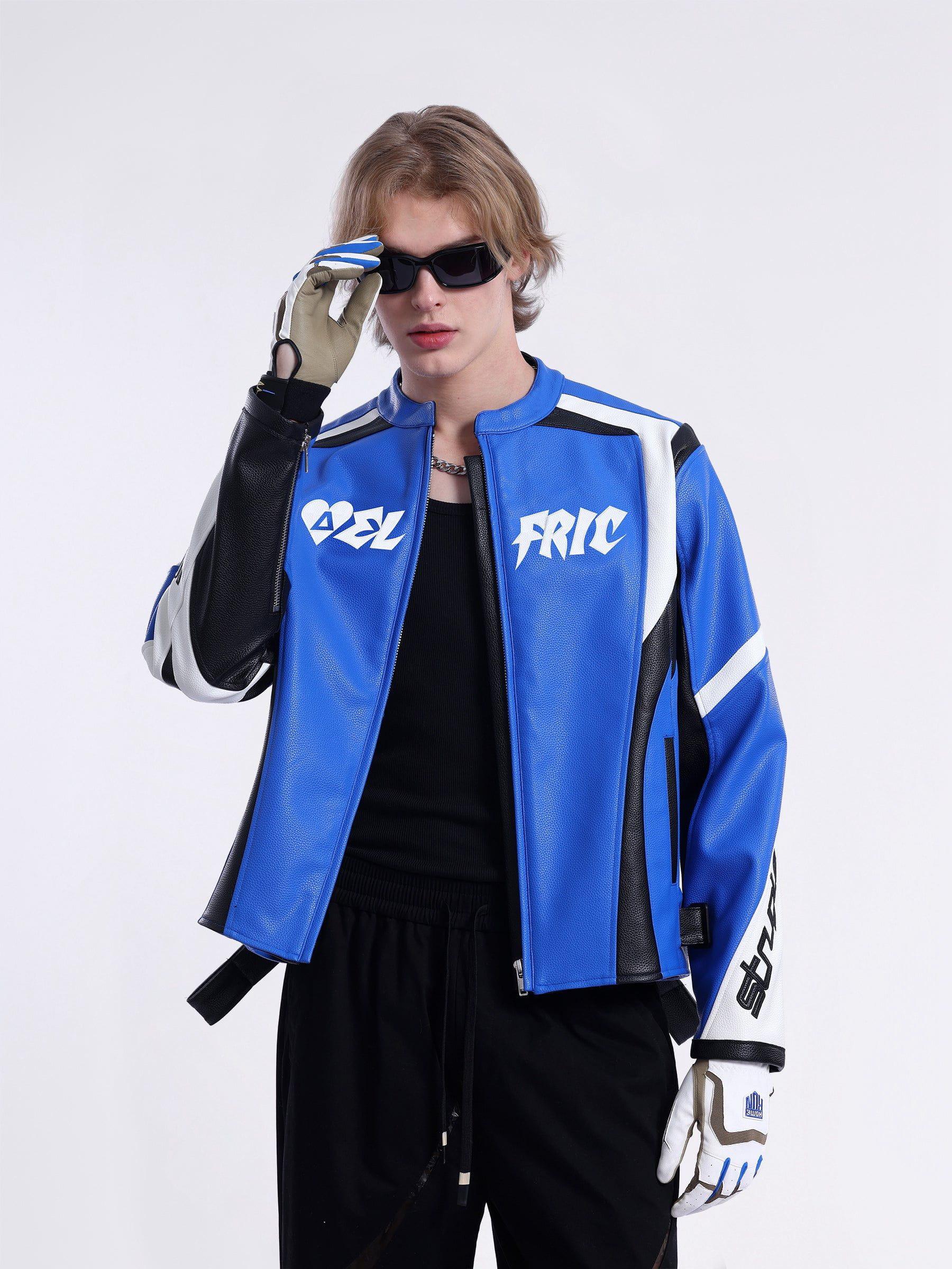 Aelfric Eden Faux Leather Racing Jacket Product Image
