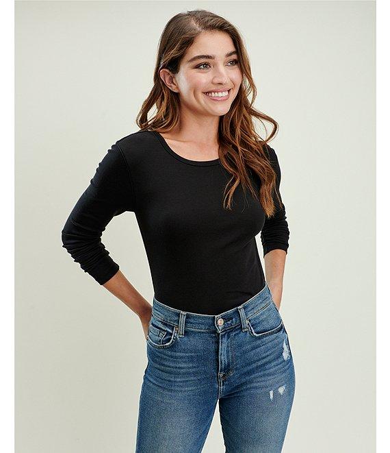 Splendid Knit Classic Crew Neck Long Sleeve Tee Product Image