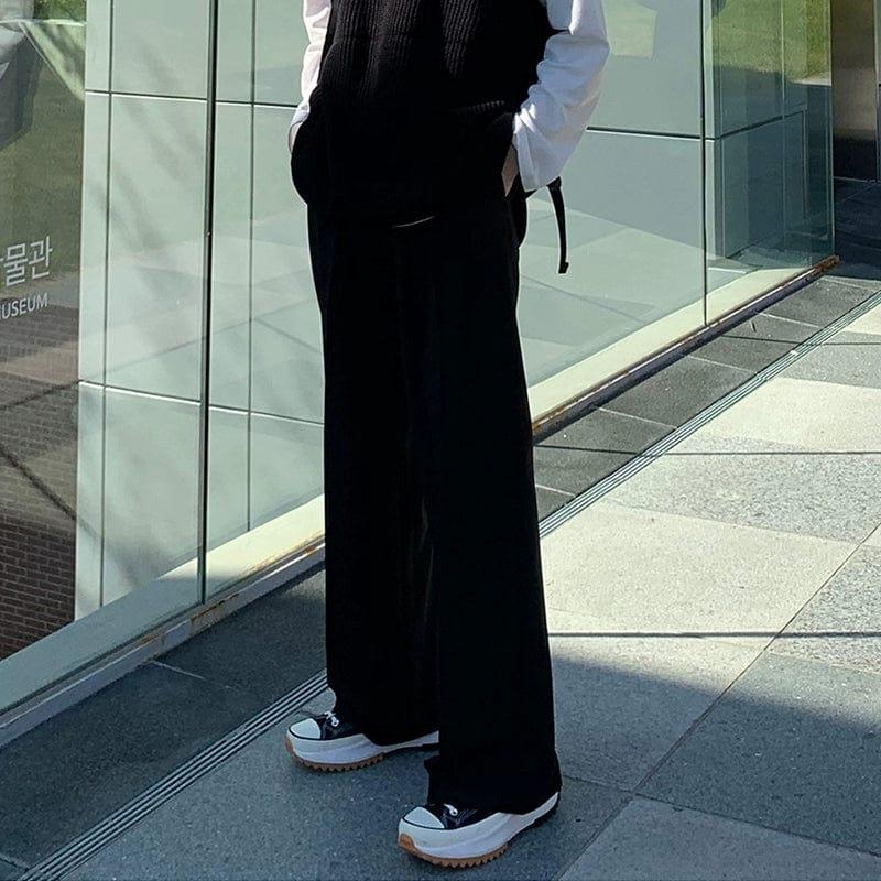 RT No. 11889 WIDE STRAIGHT DRAPE SUIT PANTS Product Image