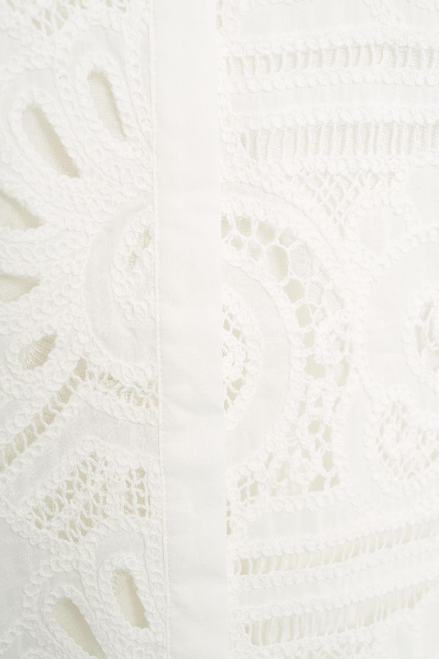 Shirt dress with perforated embroidery Product Image