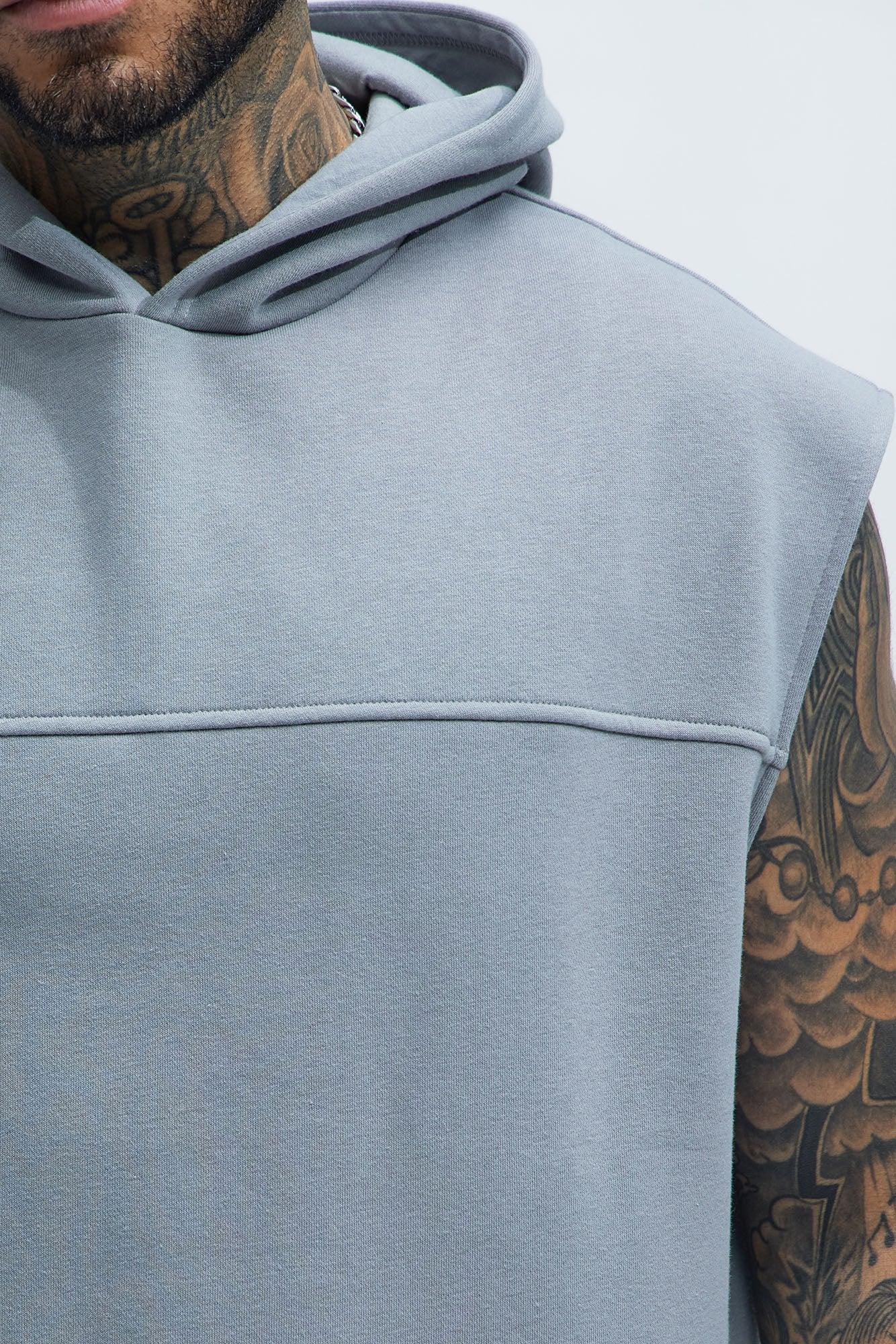 Tyson Lets Go Sleeveless Hoodie - Grey Product Image