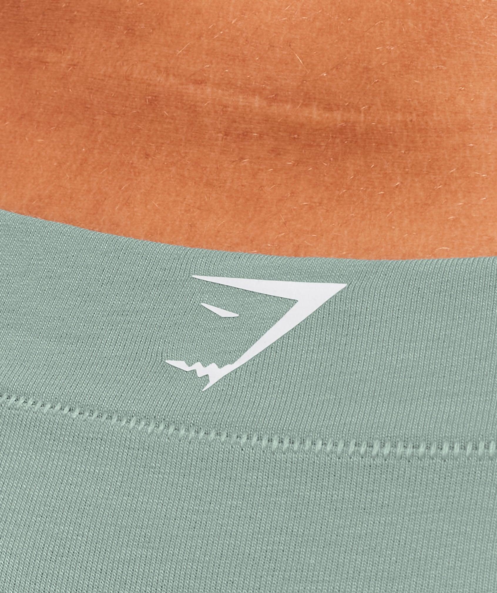 Gymshark Deadlift Graphic Cotton Thong - Celeste Blue Female Product Image