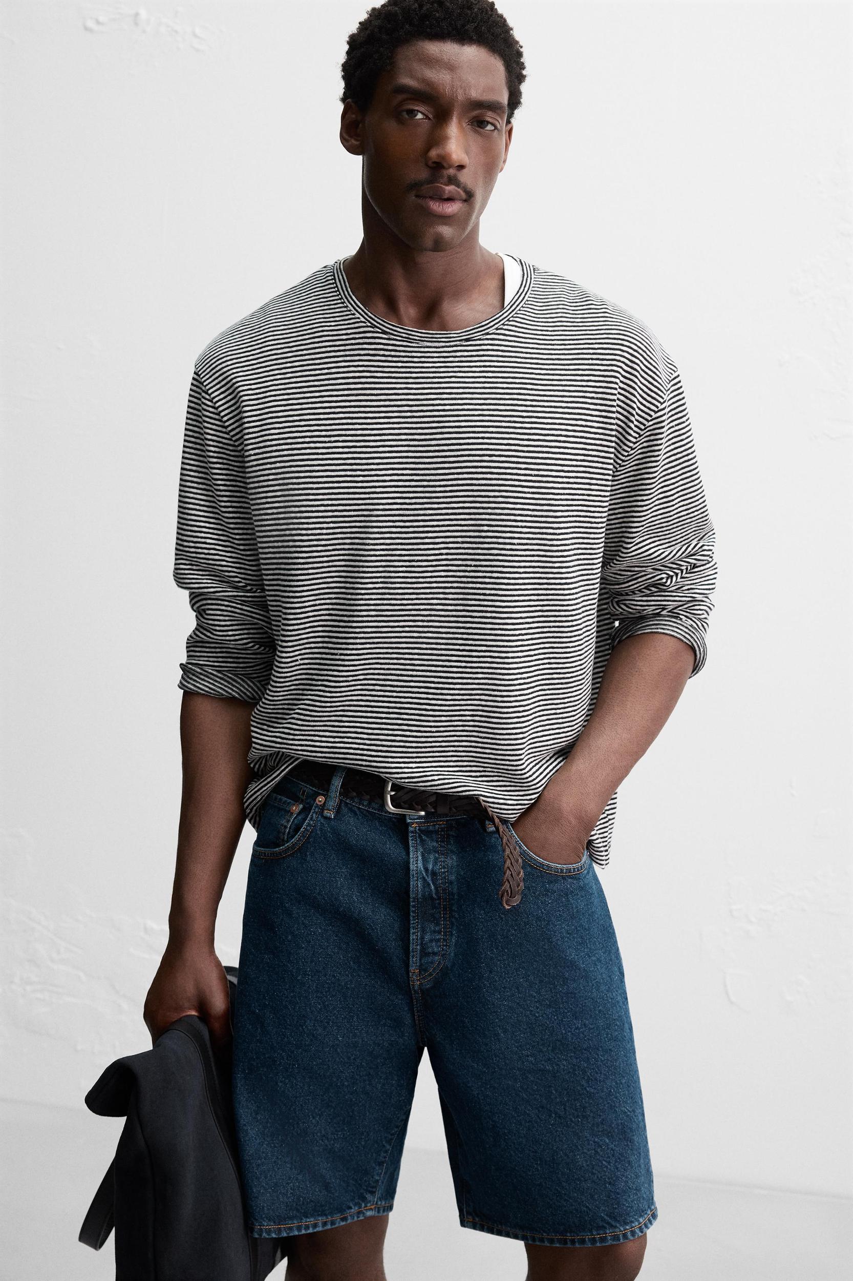 LIMITED EDITION STRAIGHT-FIT DENIM SHORTS Product Image