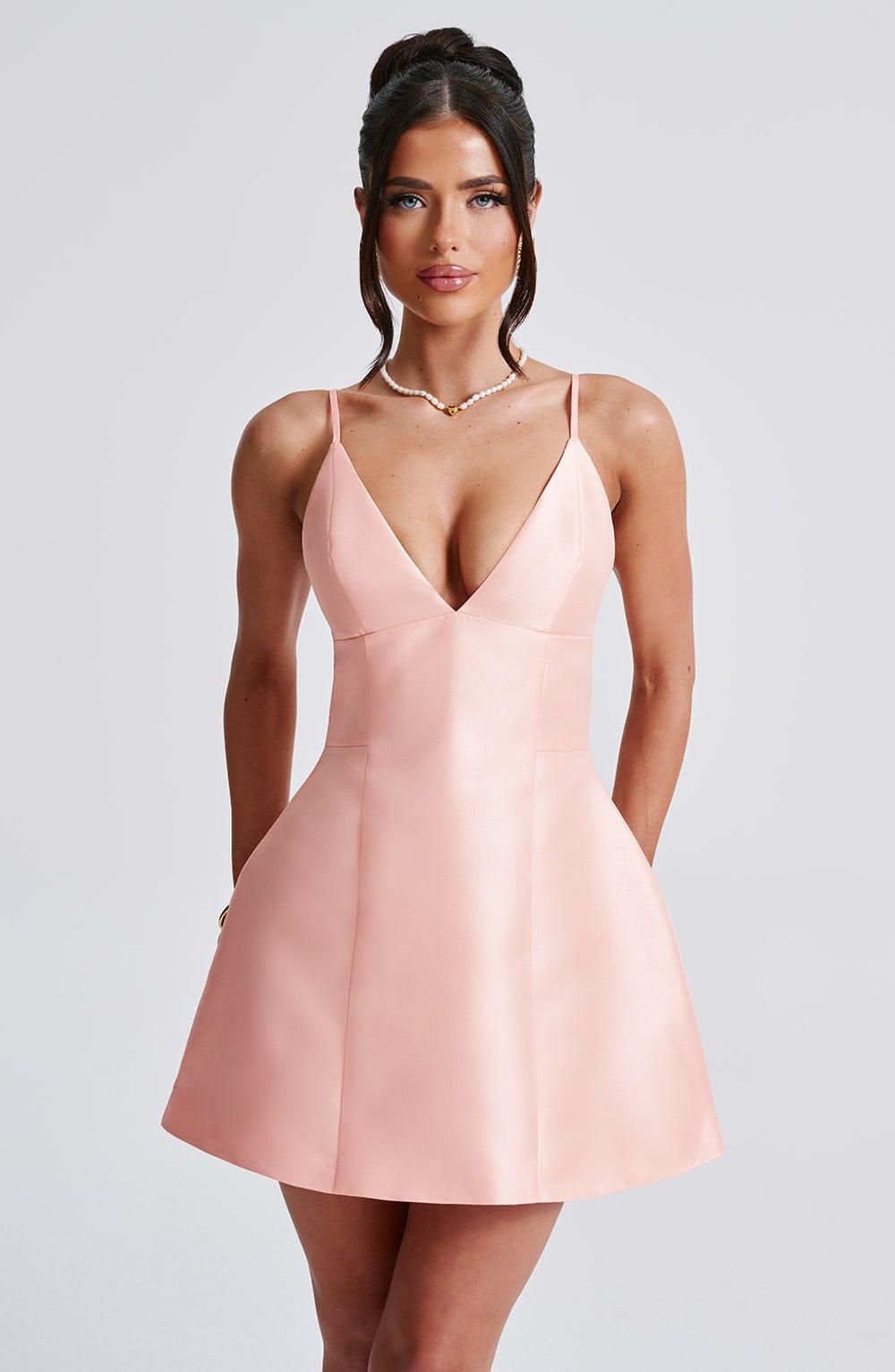 Nicole Mini Dress - Peach Product Image