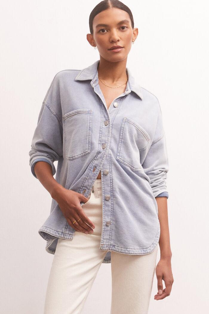 All Day Knit Denim Jacket Product Image