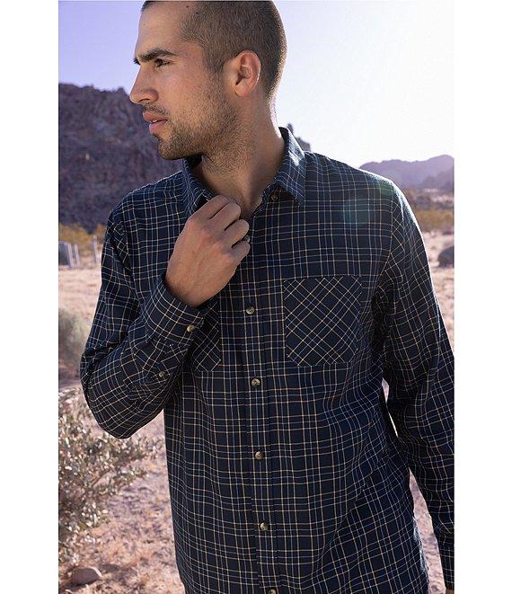 TravisMathew Cloud Flannel Plaid Long Sleeve Woven Shirt Product Image