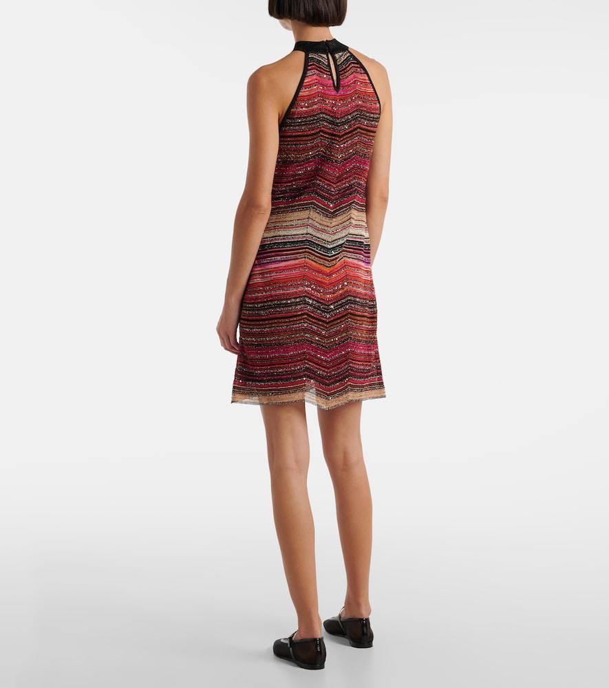 MISSONI Metallic Crochet-knit Mini Dress In Multi Product Image