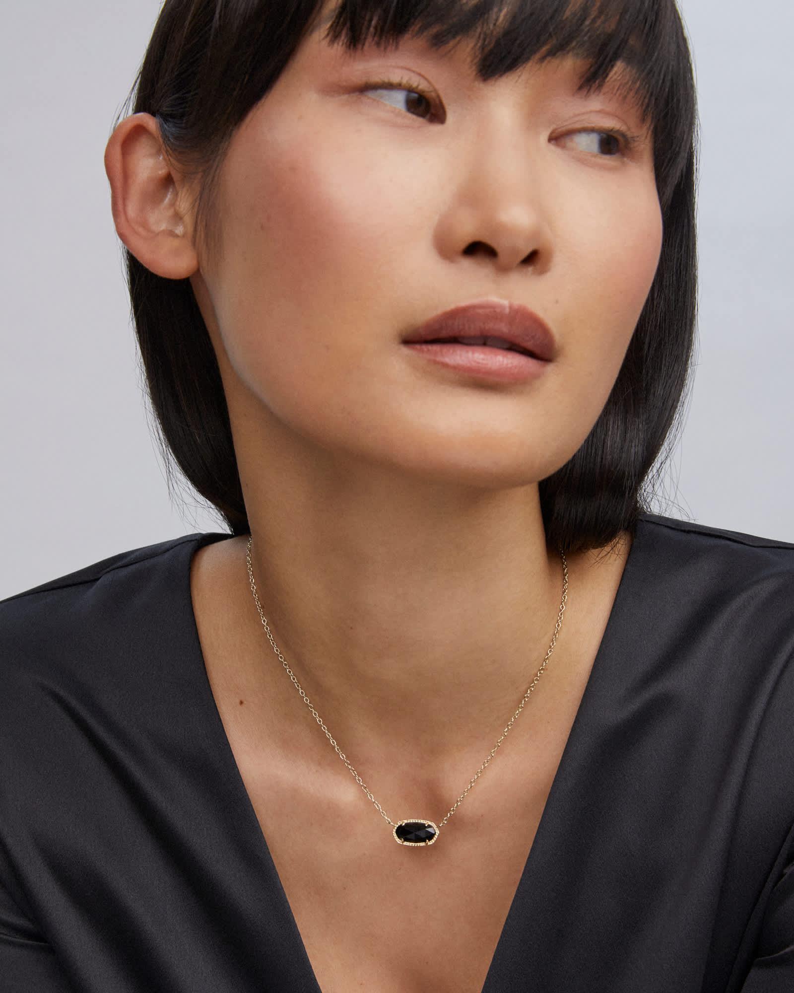 Kendra Scott Elisa Rose Gold Extended Length Pendant Necklace in Rose Gold | Drusy Product Image