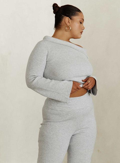 Sina Off The Shoulder Top Grey Curve Product Image