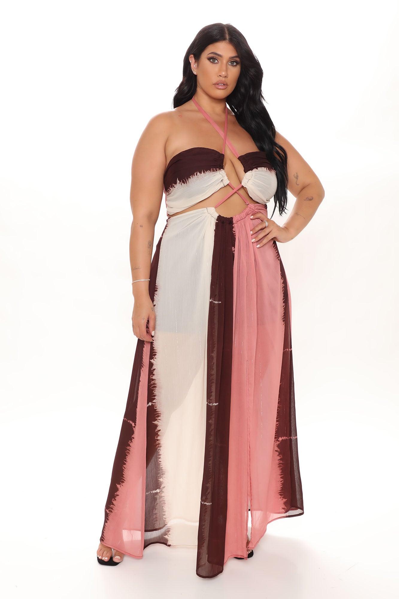Gypsy Love Maxi Dress - Mauve/combo Product Image