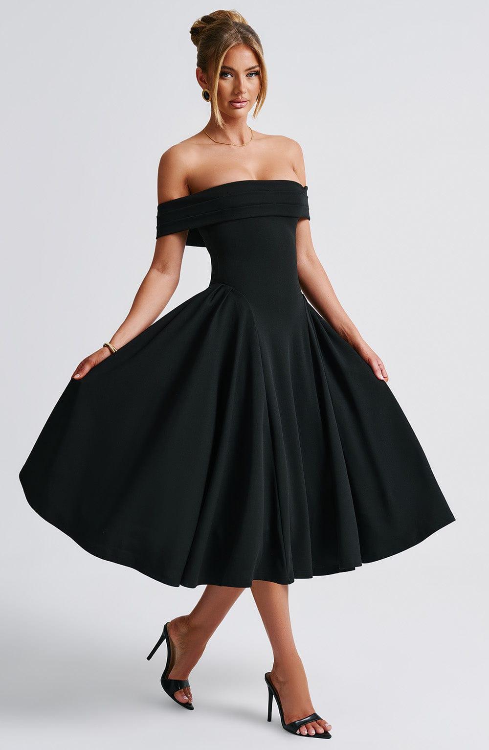 Miranda Midi Dress - Black Product Image