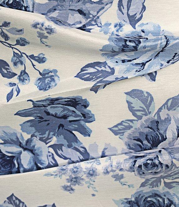 Allison & Kelly Strapless Taffeta Floral Print Bow Back Mini Dress Product Image