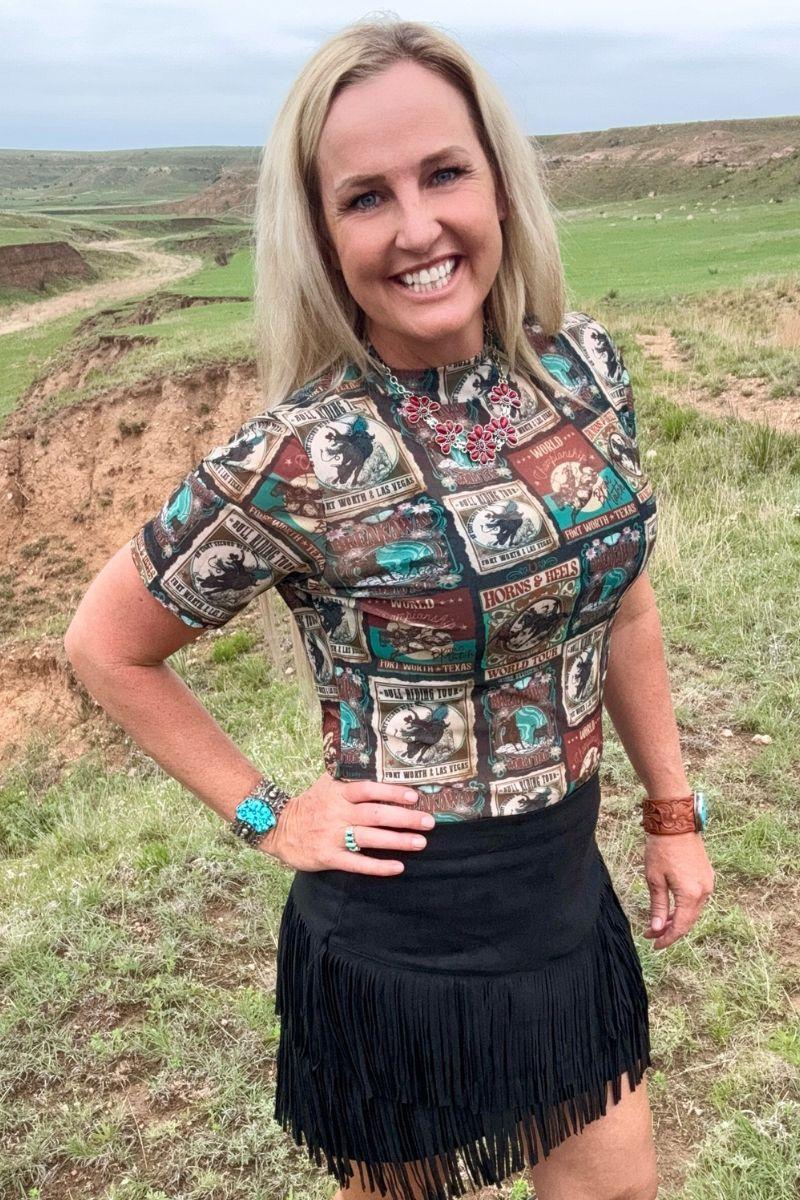 Sterling Kreek Vintage Rodeo Mesh Top Product Image