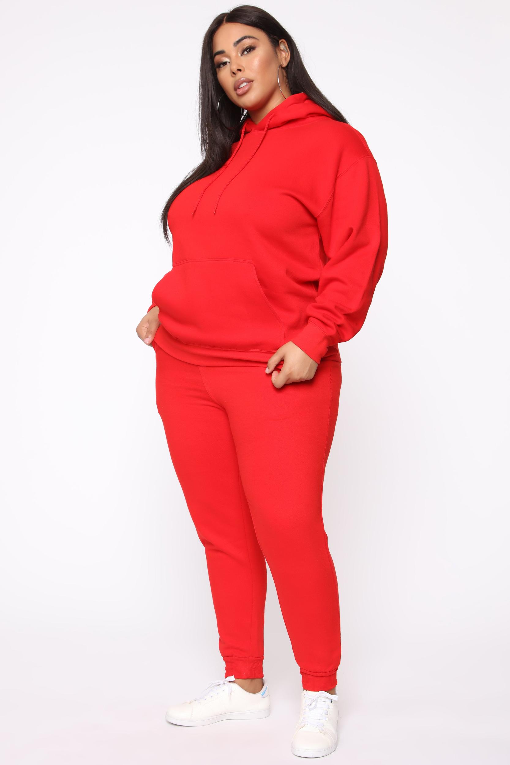 Stole Your Boyfriend's Oversized Jogger - Red Product Image