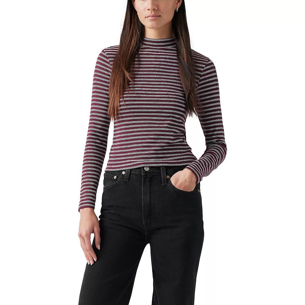 Women's Levi's® Effortless Long Sleeve T-Shirt, Size: XL, Black Product Image