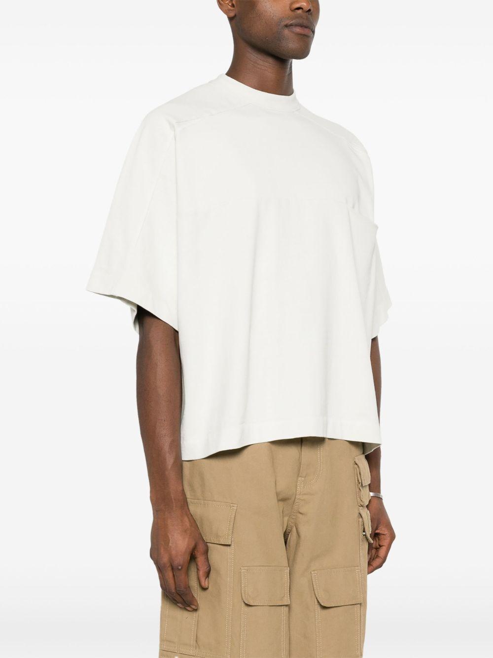 panelled organic-cotton T-shirt Product Image