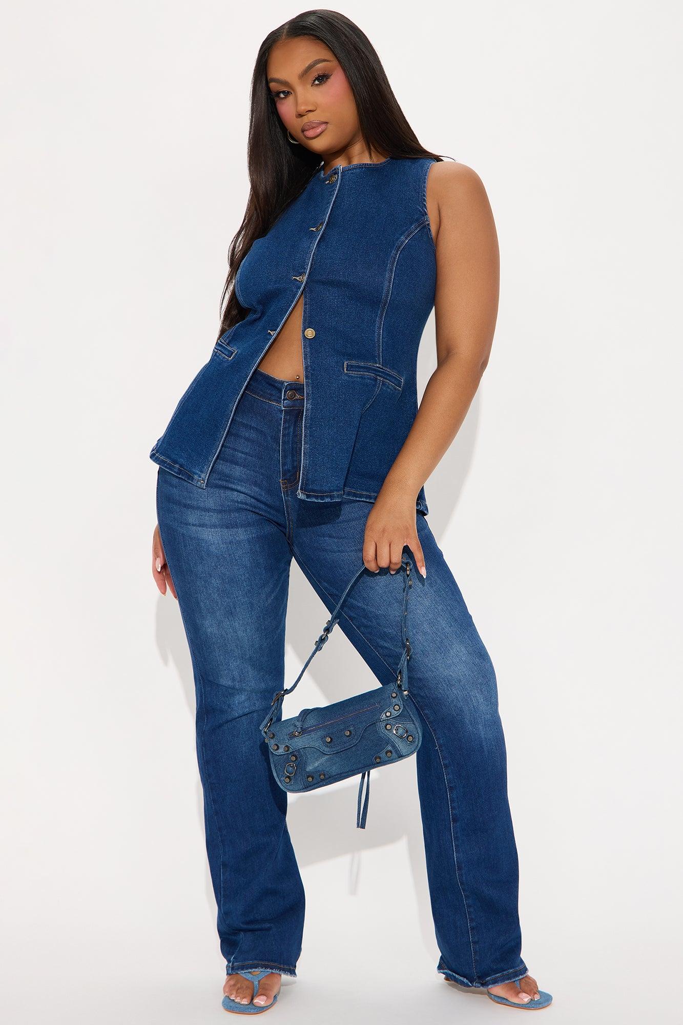 Caught In A Moment Denim Vest - Dark Wash Product Image