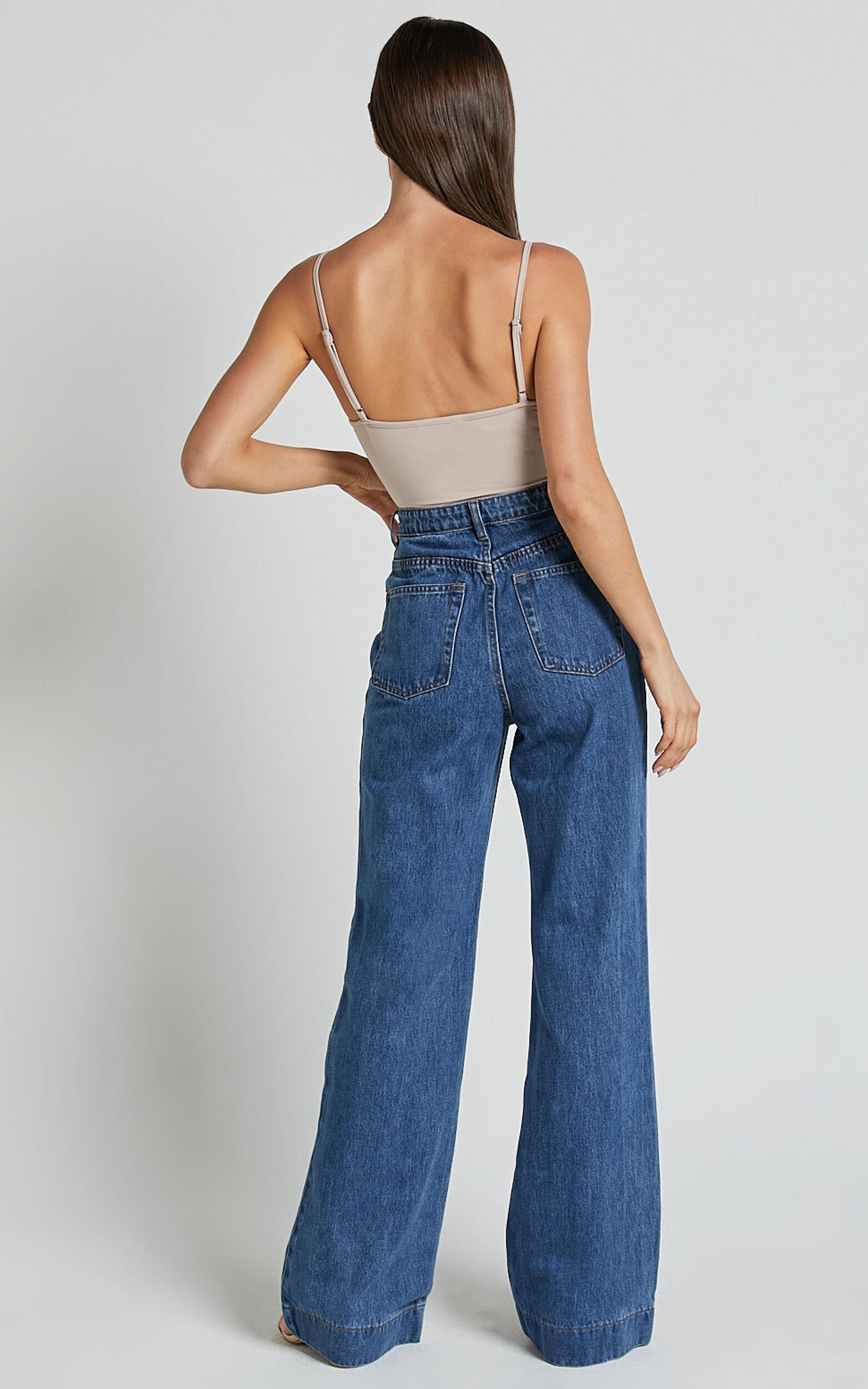 Daramie Bodysuit - Underbust Detail Bodysuit in Sand Product Image