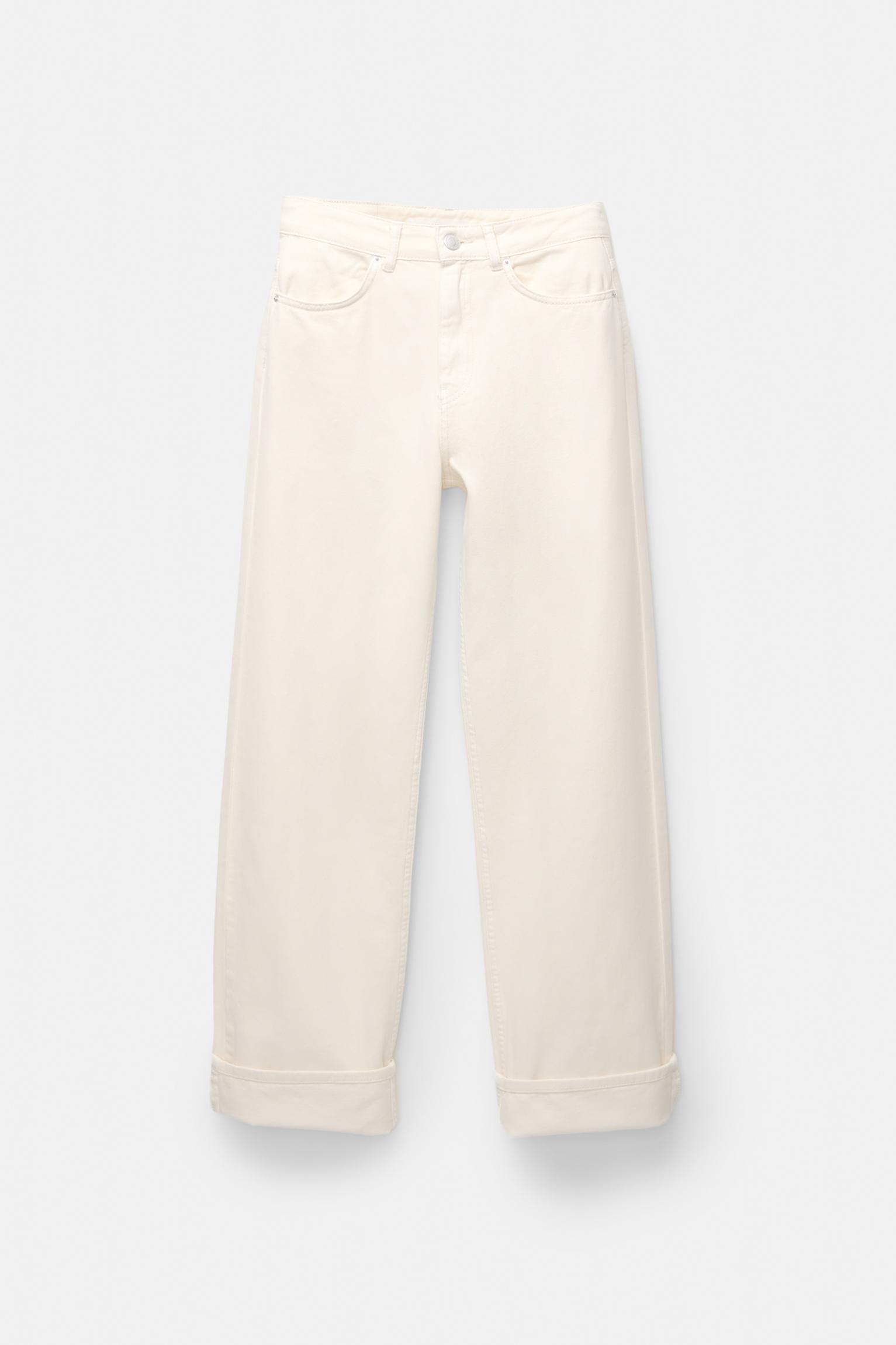 Straight-leg baggy jeans with turn-up hems Product Image