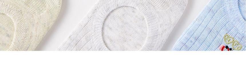 Embroidered No Show Socks Set Product Image