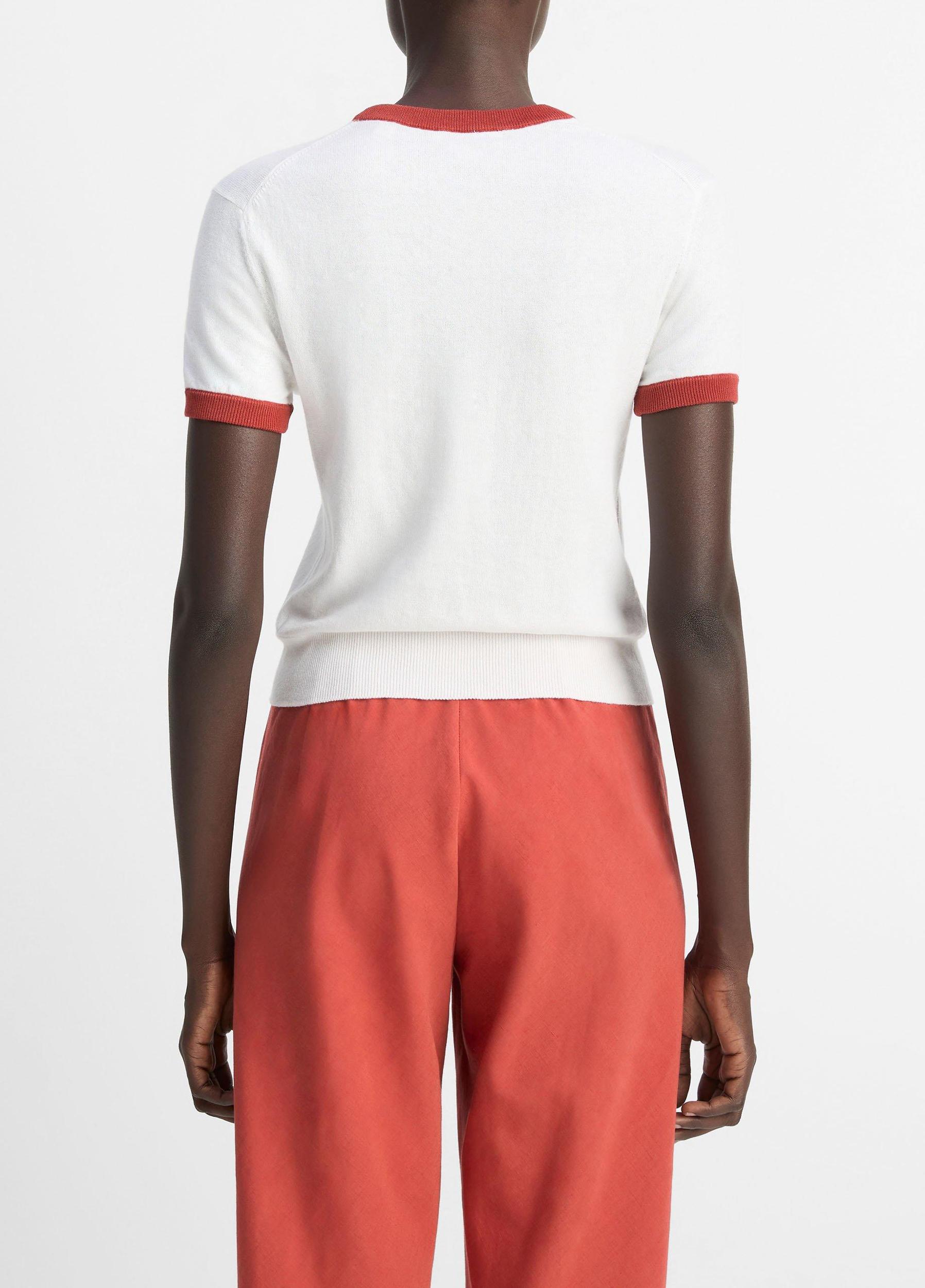 Cotton Ringer Sweater T-Shirt Product Image