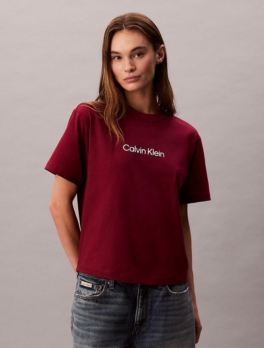 Standard Logo Boxy Fit Crewneck T-Shirt Product Image
