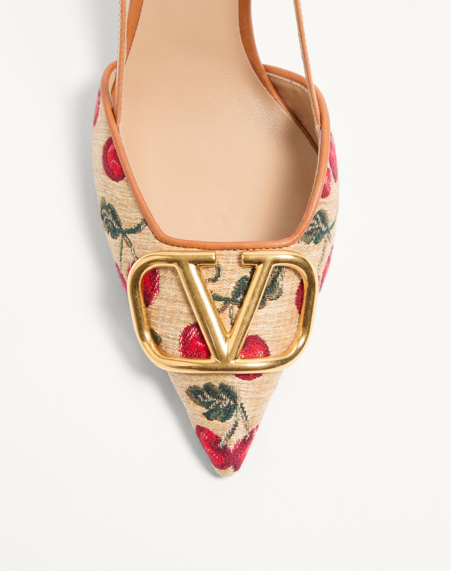 Vlogo Signature Slingback Pumps In Cherryfic Pattern 80Mm Product Image