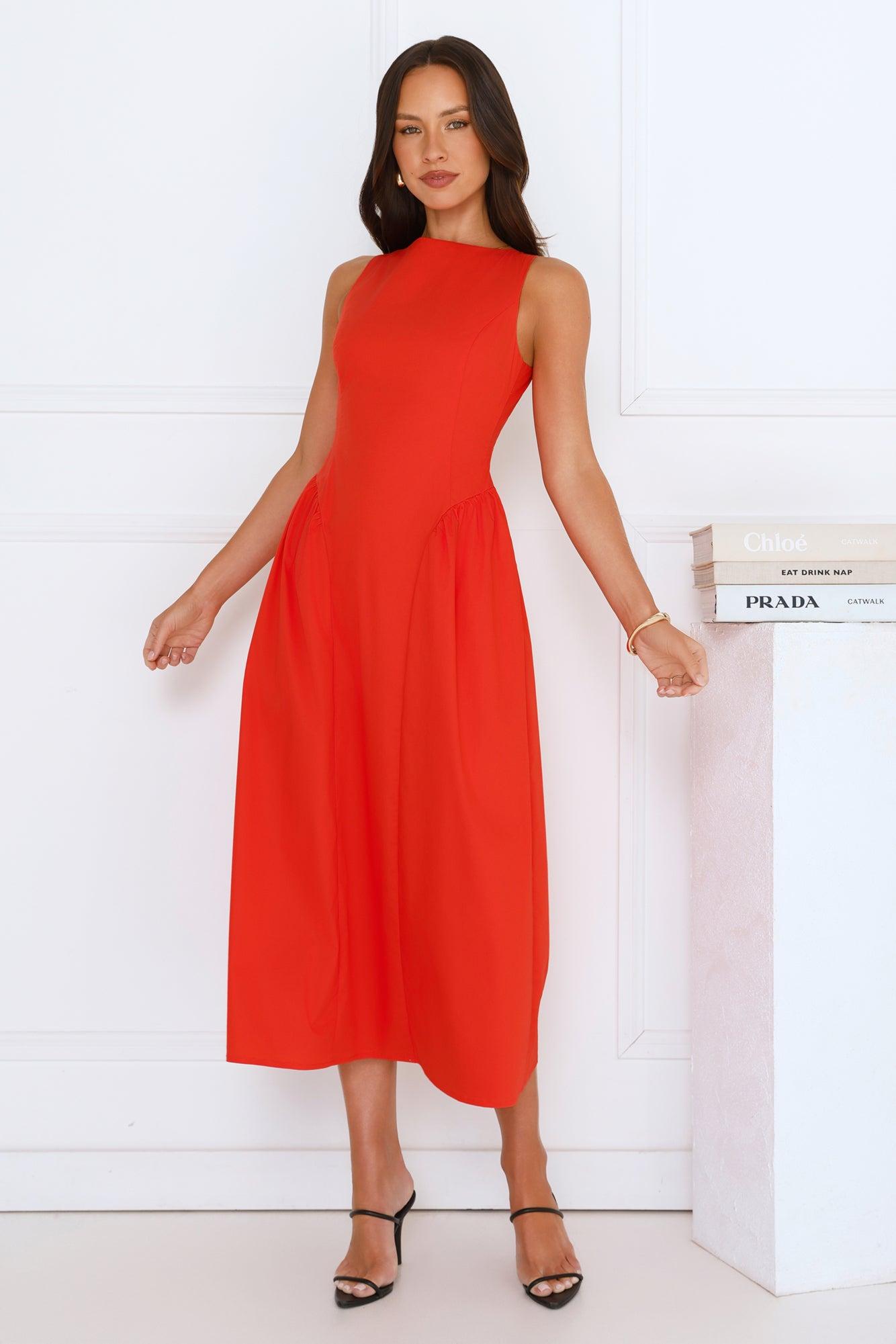 Style Spectacular Midi Dress Orange Product Image