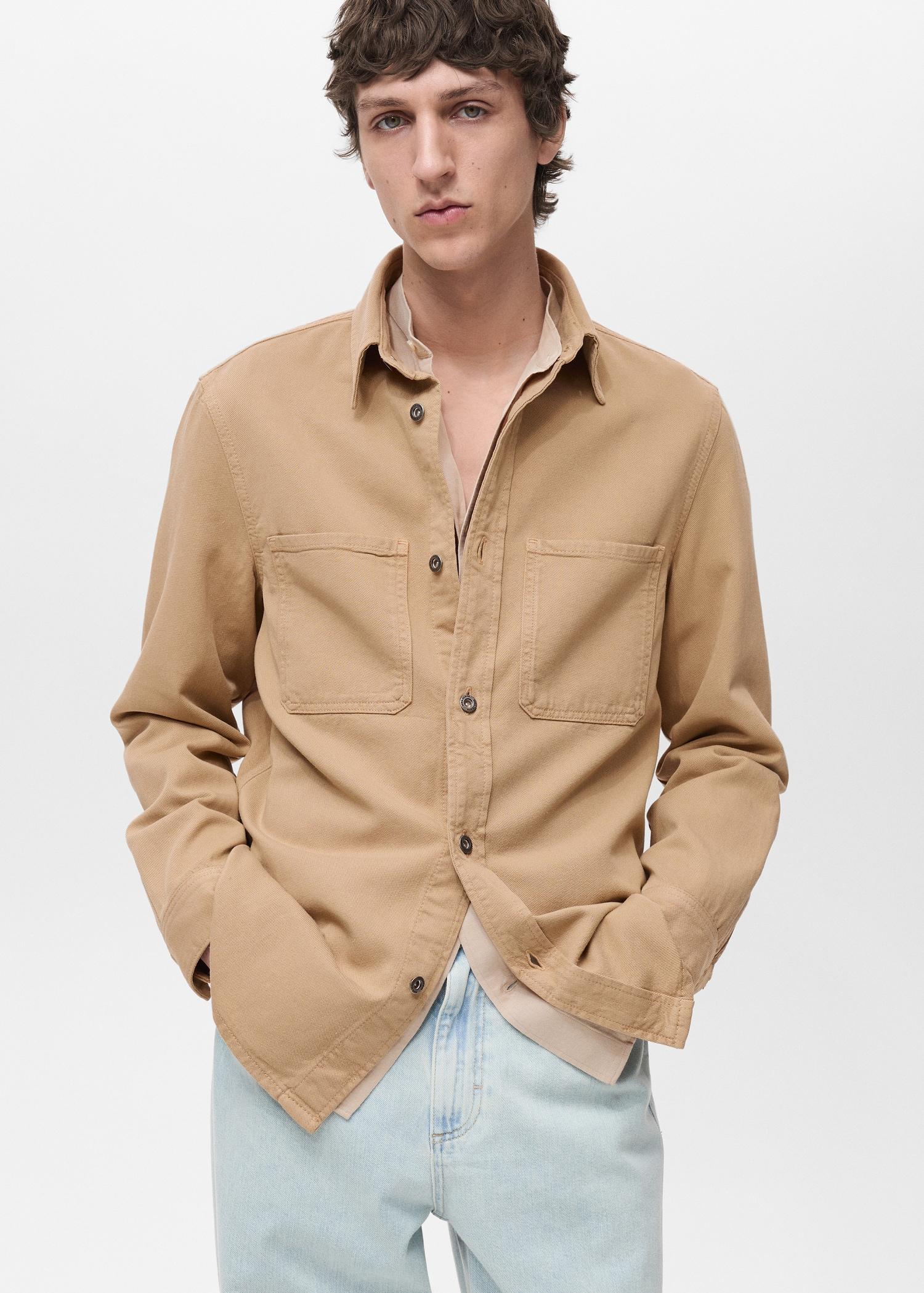 Tencel regular-fit overshirt - Men | MANGO USA Product Image