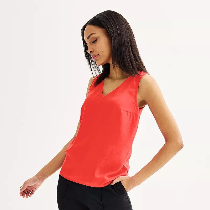 Women's Petite Nine West V-Neck Tank Top,  Product Image