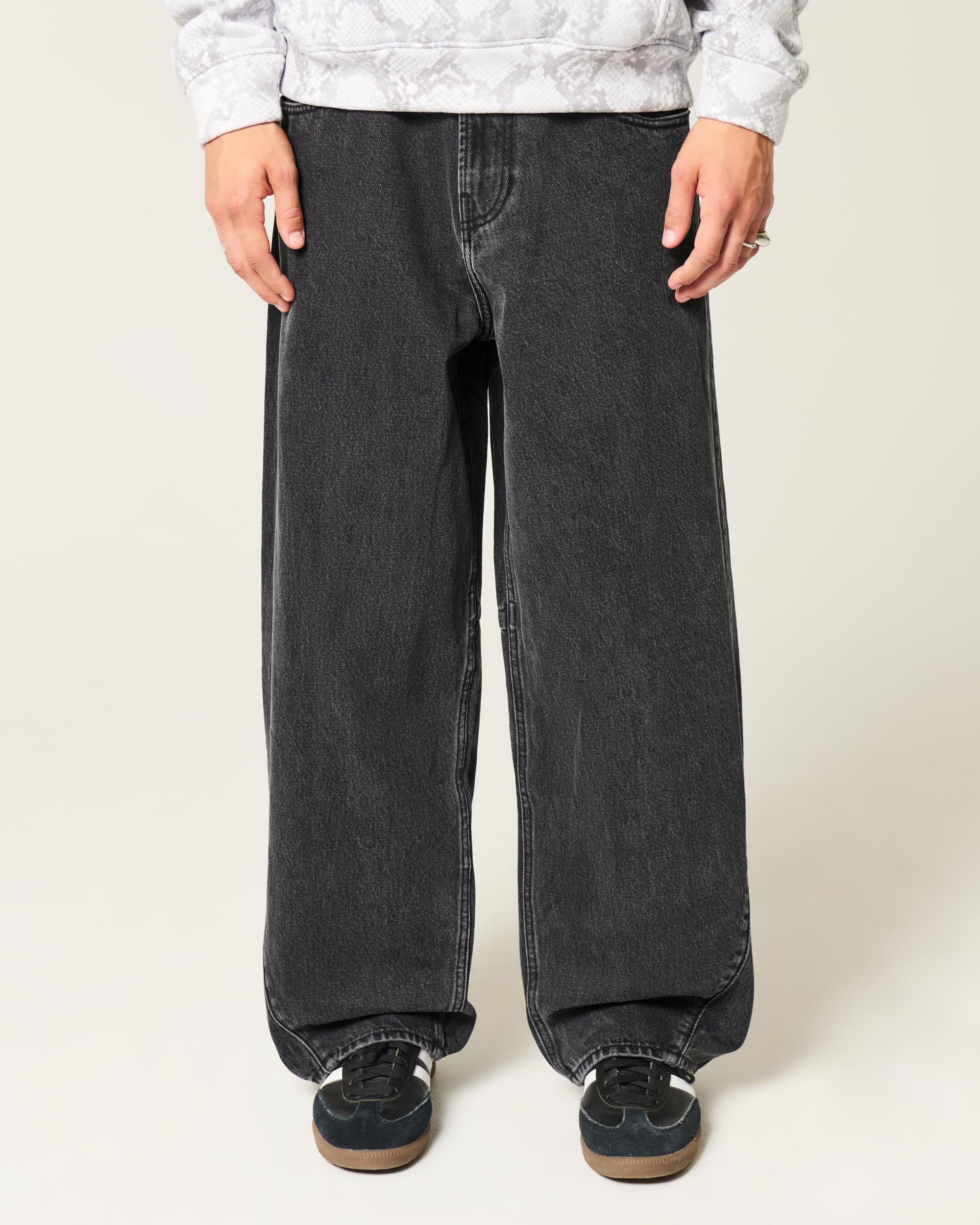 Washed Black Barrel Jeans Product Image