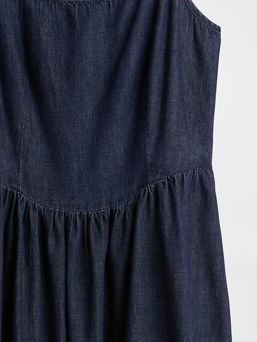 Denim Drop-Waist Maxi Dress Product Image