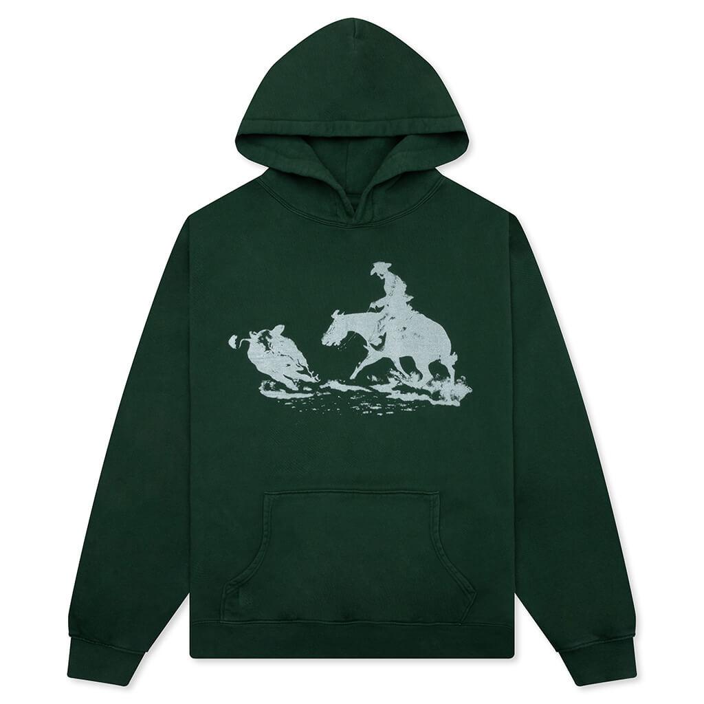 Mustang Cross Zip Up Hoodie - Washed Black Male Product Image