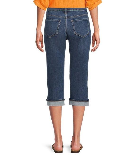 NYDJ Petite Size Marilyn Cuffed Cool Embrace® Lift Tuck® Capri Denim Jeans Product Image
