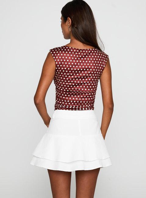 Boderek Mini Skirt White Product Image
