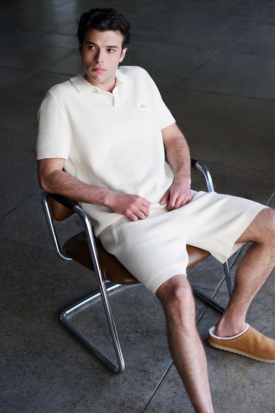 7" Sports Club Sweater Knit Short - Ivory Product Image